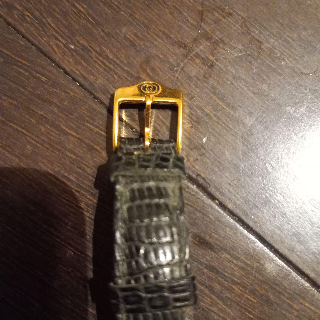 GUCCI ゴールド ブラック 6300L クォーツ時計