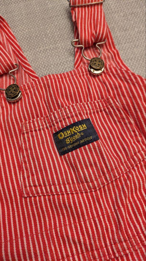 【メーカー包装済】 OshKosh B'gosh 赤と白のストライプ オーバーオール 4T - メルカリ ロンパース・カバーオール