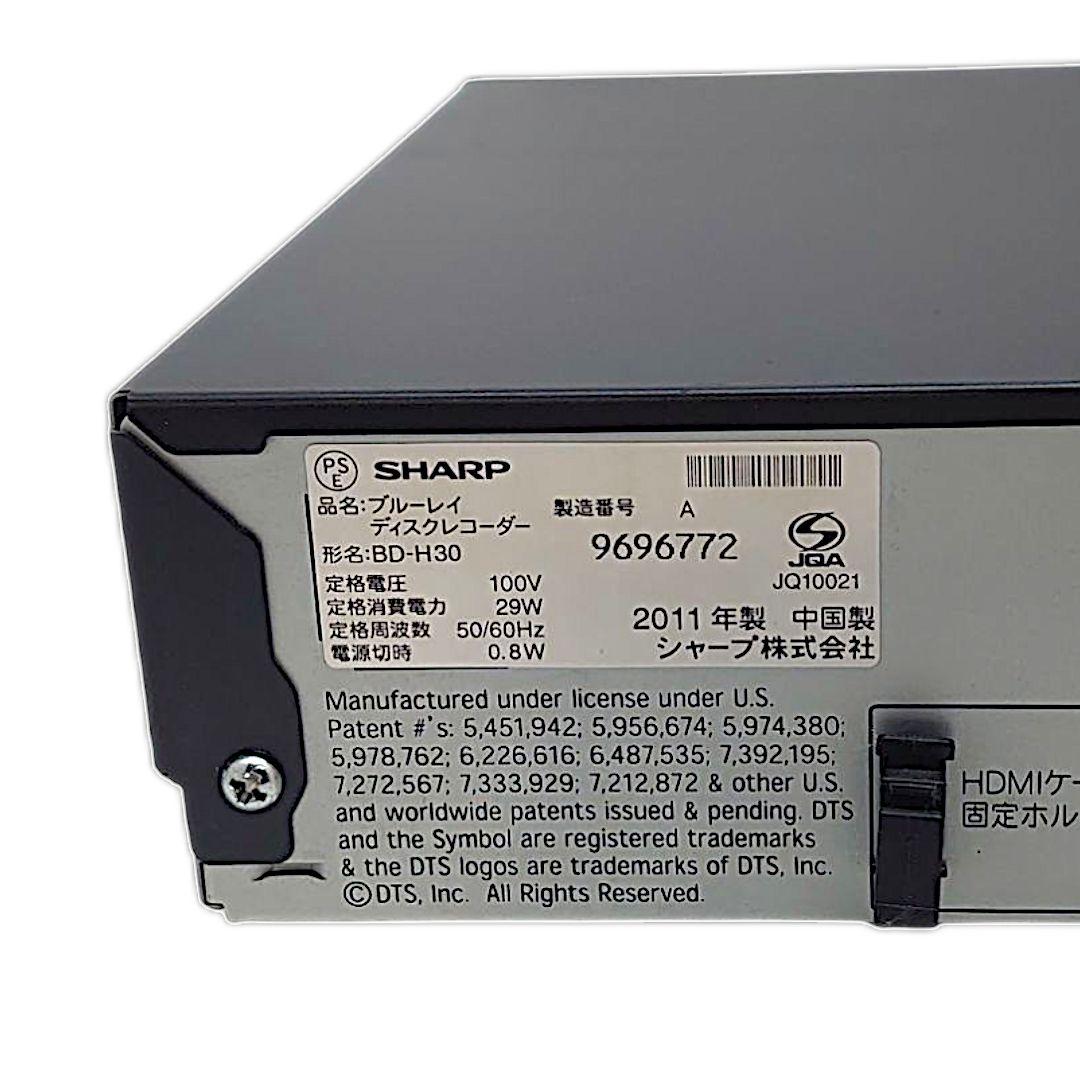 SHARP ブルーレイレコーダー BD-H30　シャープブルーレイレコーダー