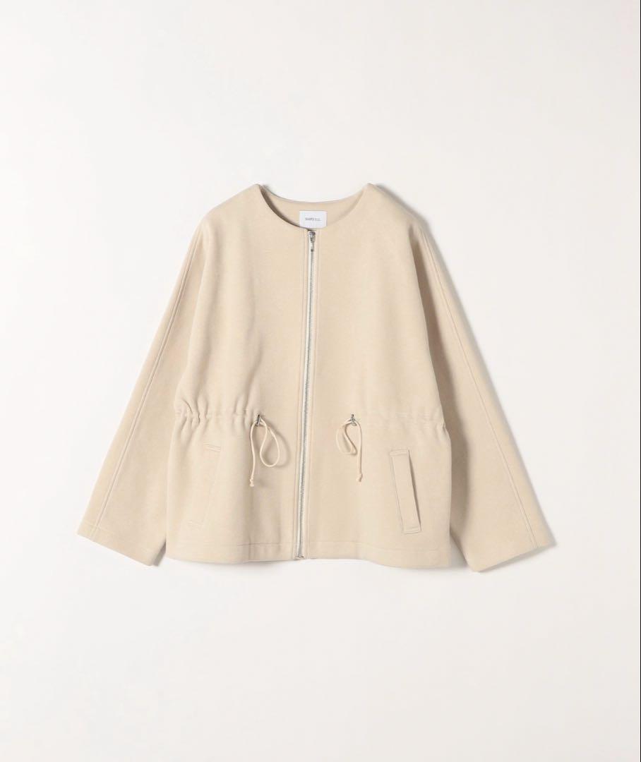 SHIPS any〈UVカット〉ノーカラー フロント ジップ ジャケット