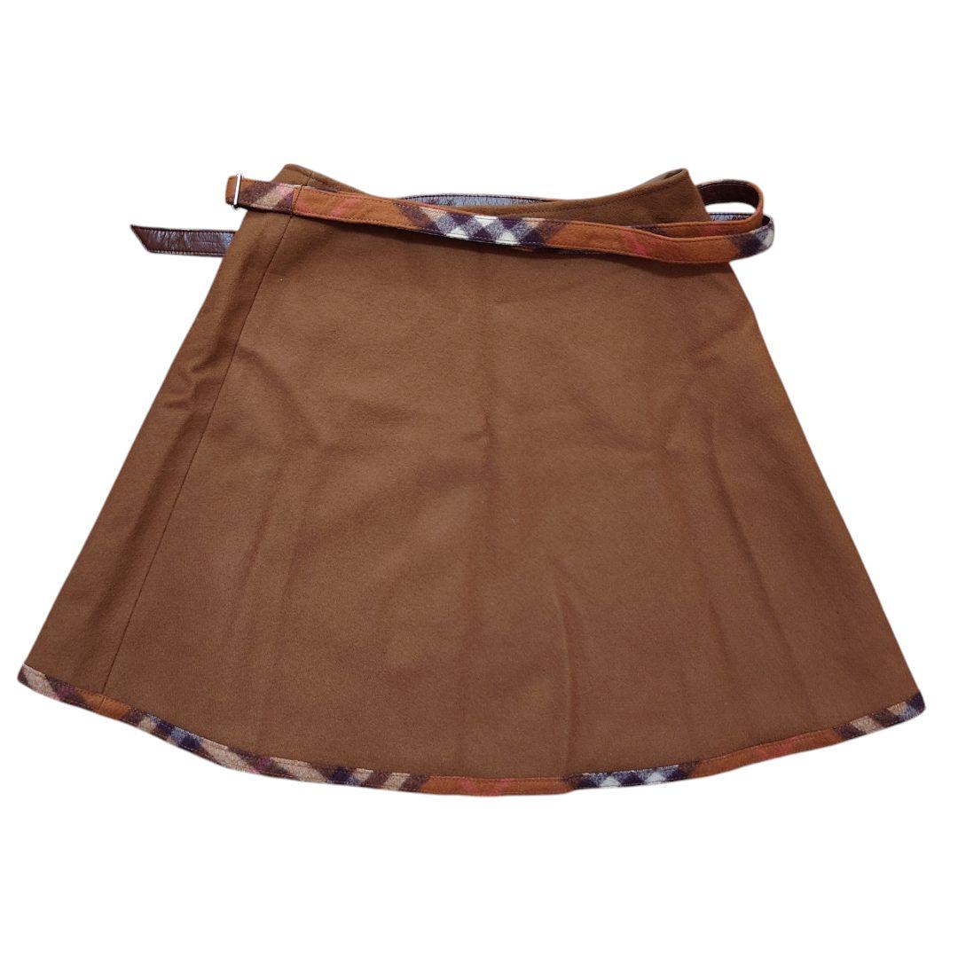 BURBERRY BLUE LABEL ウールスカート ベルト付き チェック