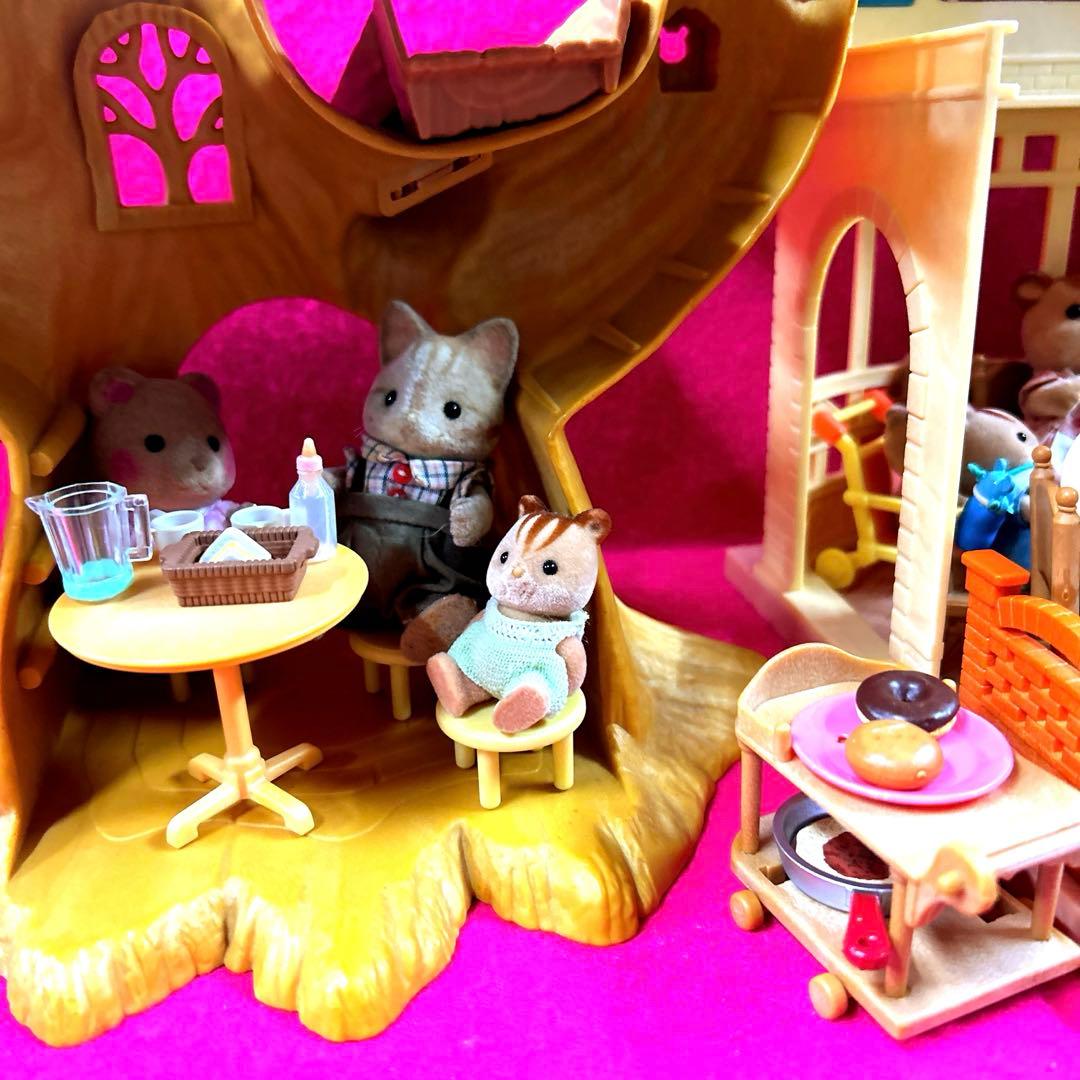 シルバニア ピザ屋ツリーハウス すぐ遊べる 家族家具お家付き カントリー雑貨エポック社 YUZUMIYA_COM