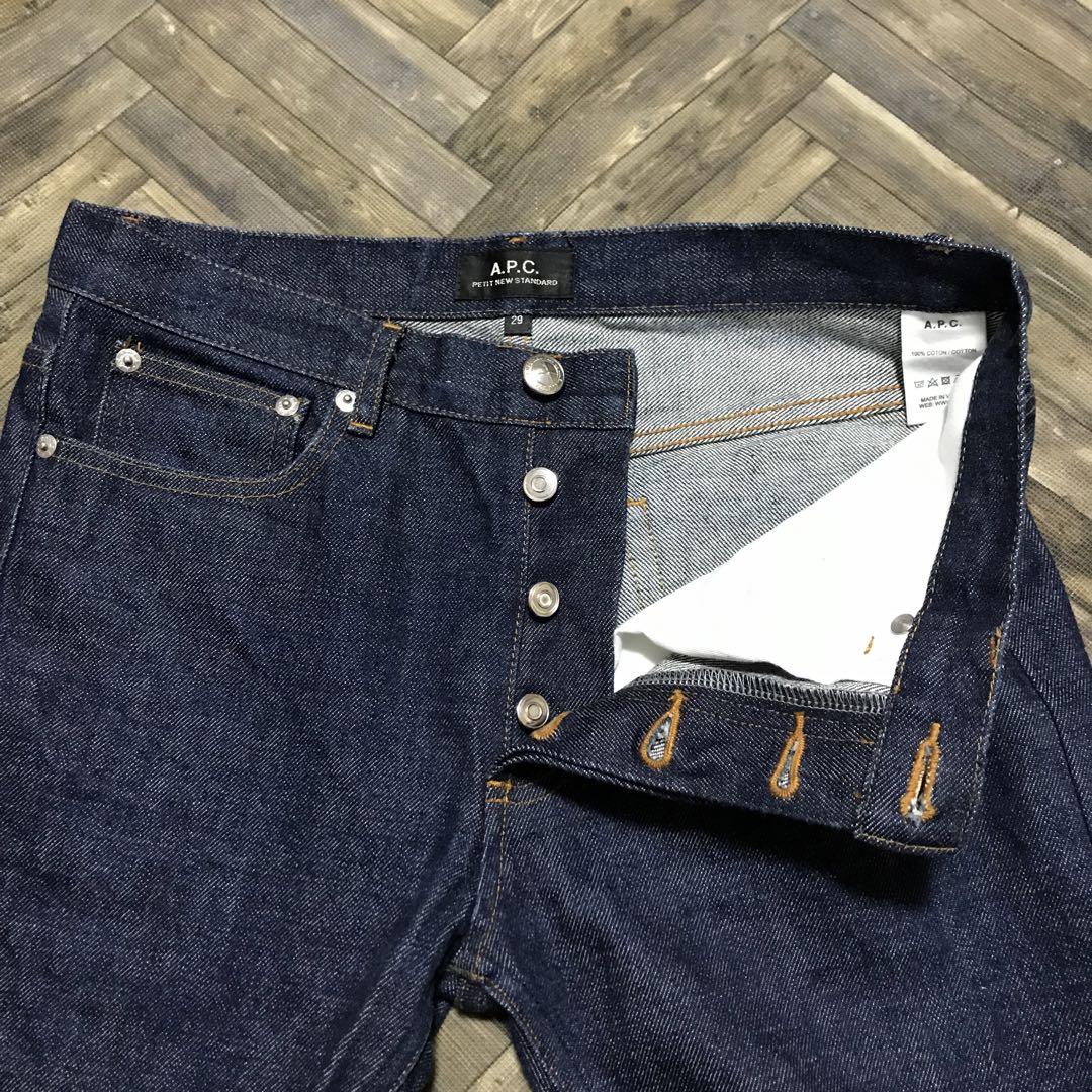 145濃紺A.P.C. プチニュースタンダードw29赤耳セルビッジ アーペーセー