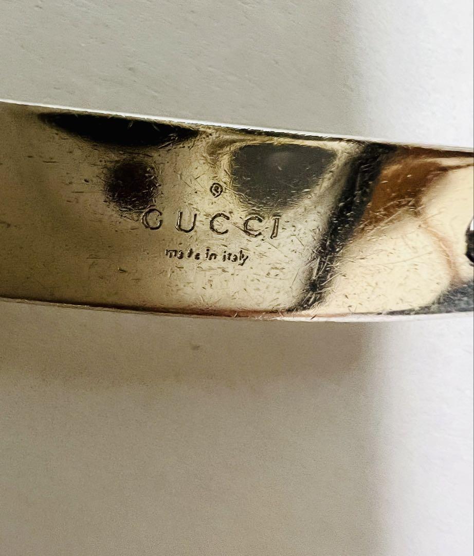 GUCCI グッチ　シルバー　プレート　チェーンブレスレット　レディース