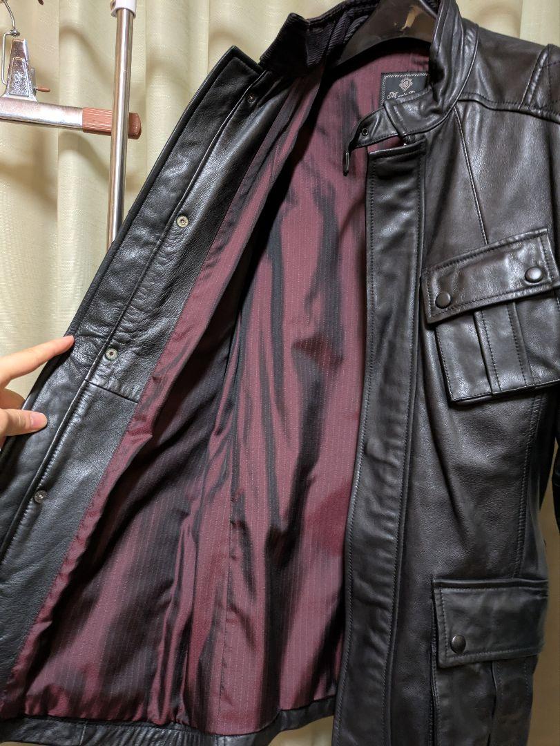 MEN'S BIGI ヨーロピアンライダース 羊革 革ジャン メンズビギ