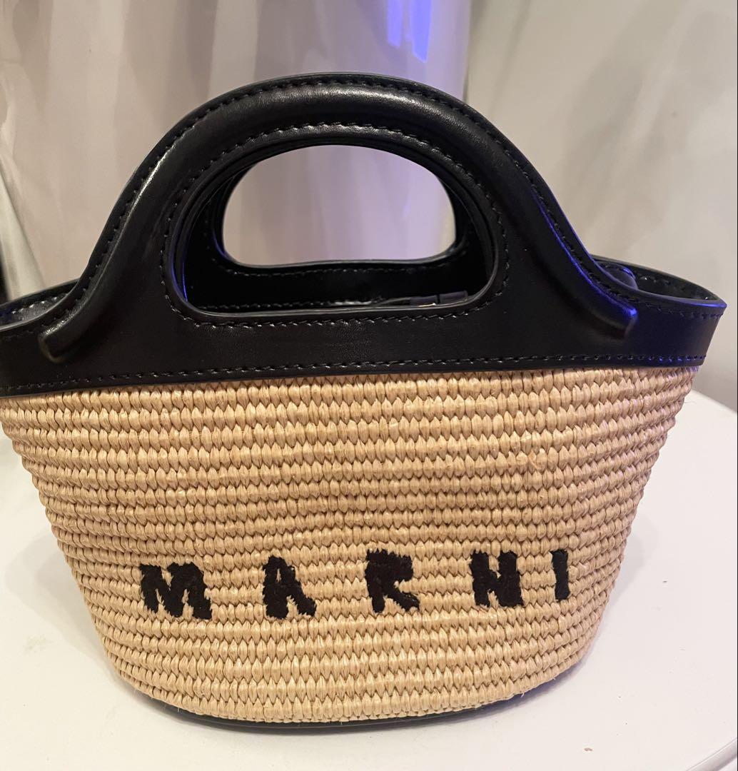 MARHI かごバッグ ベージュとブラック