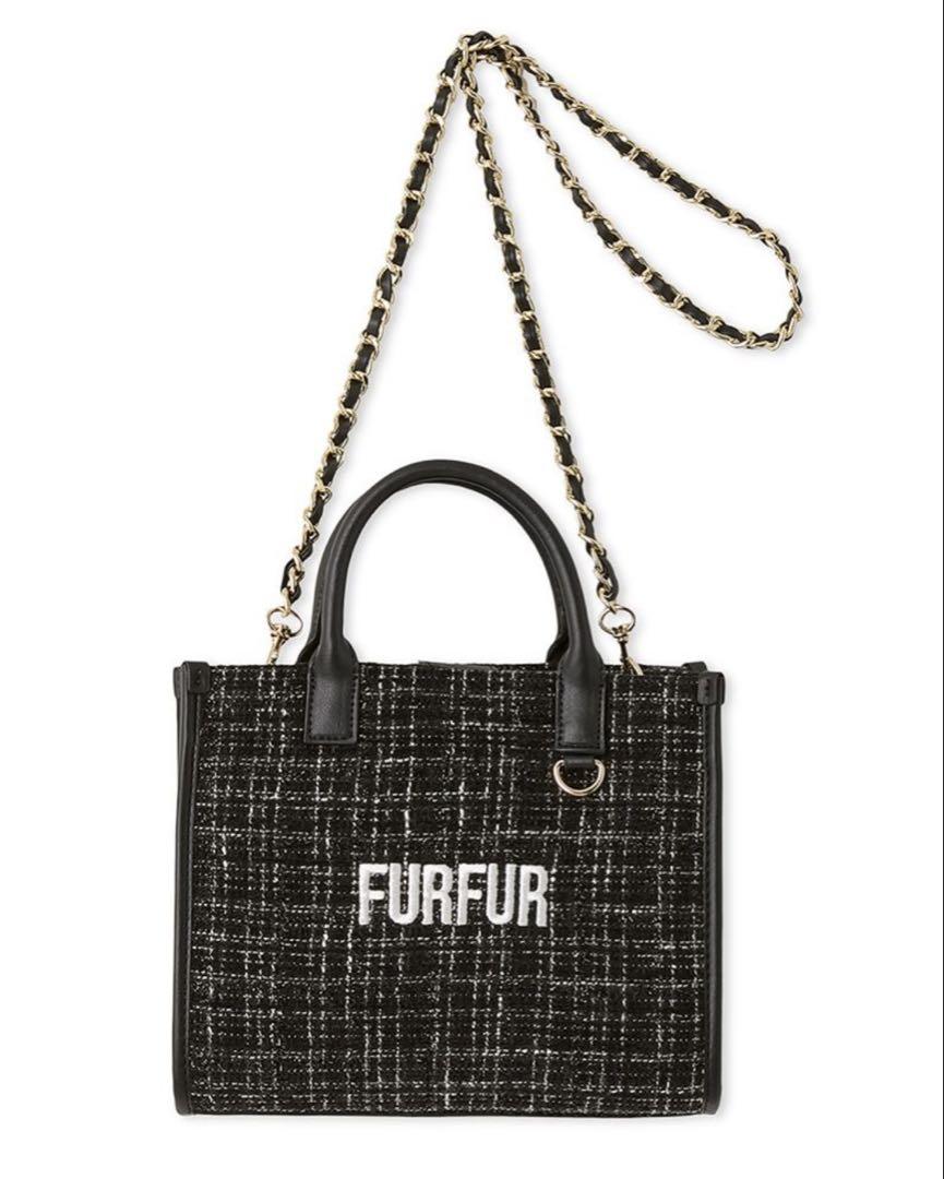 最 安値ファッション - FURFUR ファーファー ツイードロゴトート