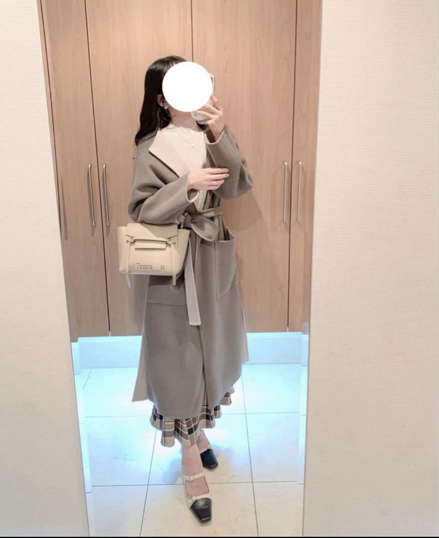 fray.id ウールカシミヤバイカラーリバーコート S ロングコート