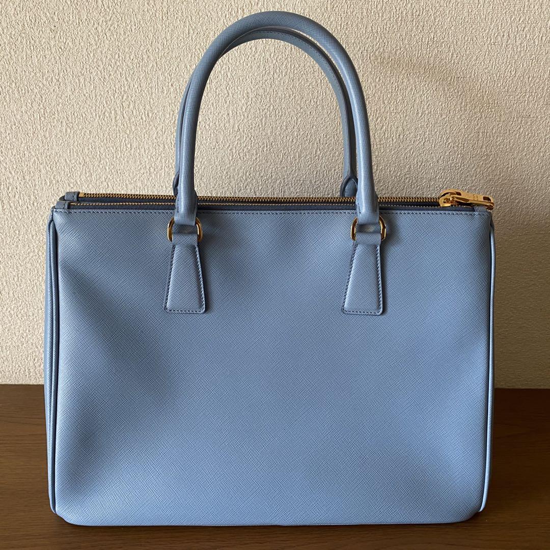 新品未使用⭐︎ PRADA サフィアーノ トート　ラージ　レザー　ブルー