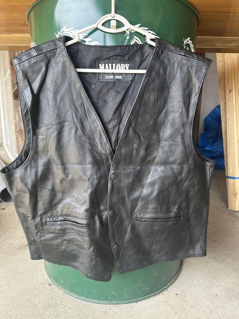 MALLORY 牛革製 黒ベスト