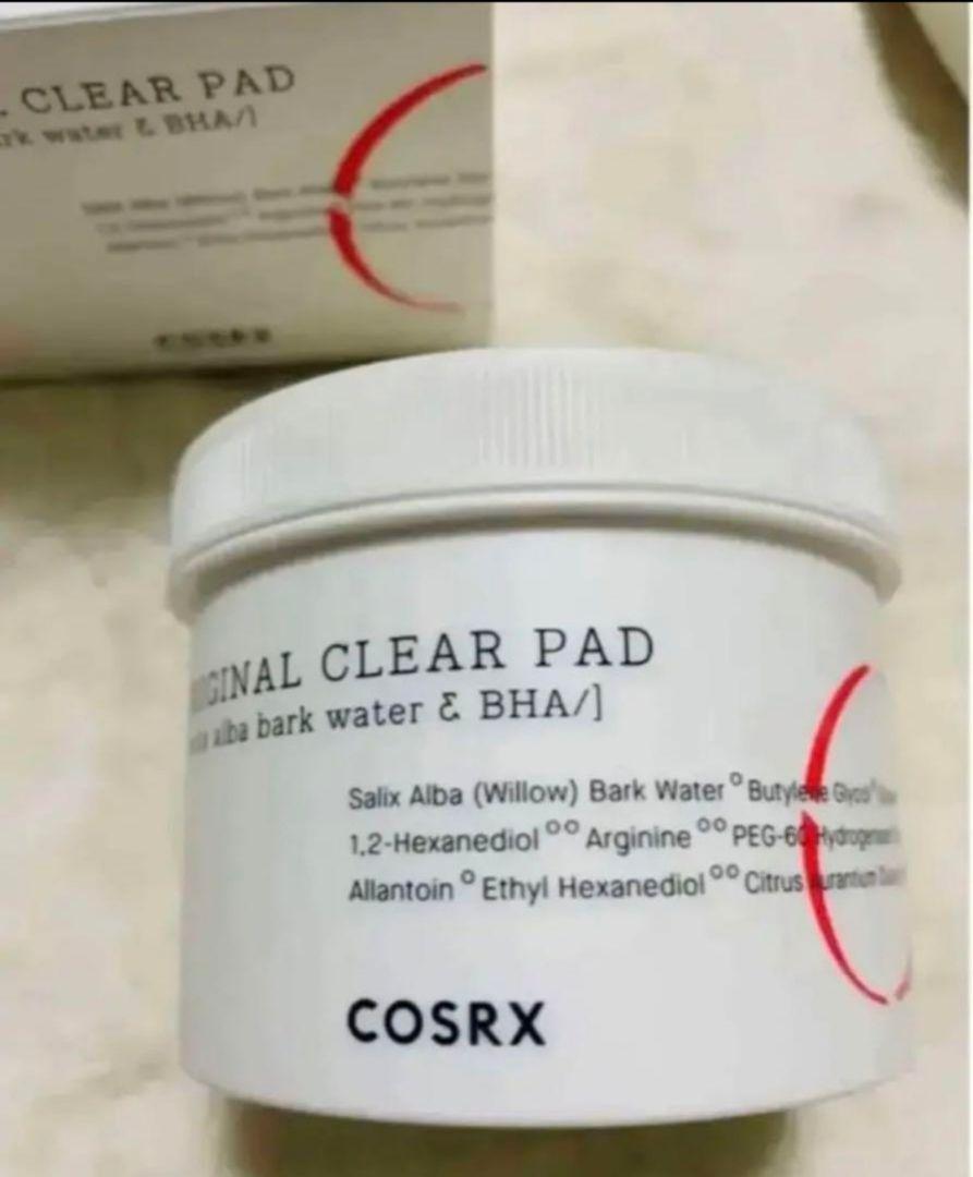 韓国コスメ2点新品 COSRX オリジナル クリアパッド 赤 コスアールエックス
