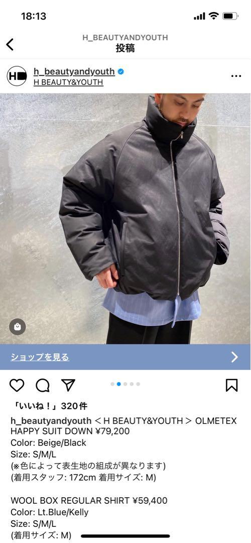 ジャケット・アウター H BEAUTY&YOUTH HAPPY SUIT DOWN