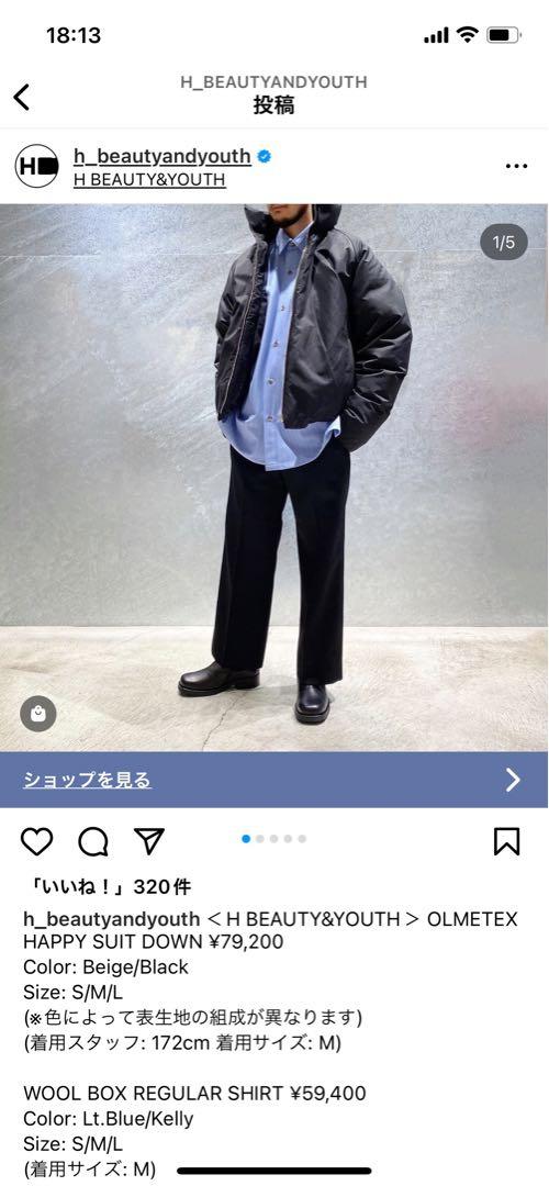 ジャケット・アウター H BEAUTY&YOUTH HAPPY SUIT DOWN