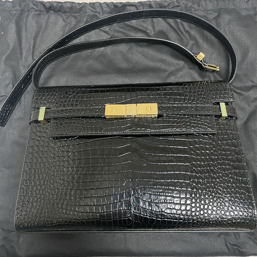 サンローランパリ　Manhattan クロコダイル型押し