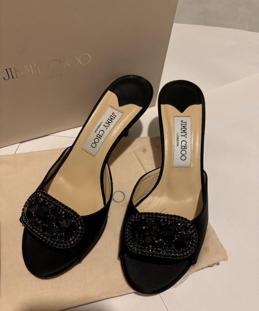 【試着のみ未使用】Jimmy Choo ミュールサンダルブラック　37 1/2