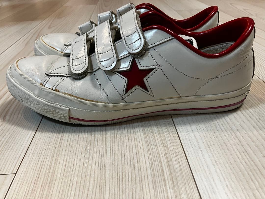 コンバース ワンスター ベルクロ ホワイト レッド 26.5cm(8 1/2) コンバース ワンスター ベルクロ ホワイト レッド 26.5cm(8 1/2)