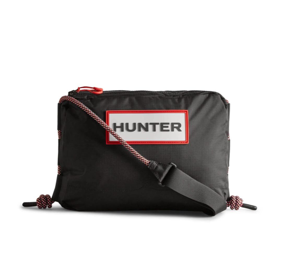 HUNTER - 未使用 HUNTERバッグ 黒 ショルダー サコッシュの通販