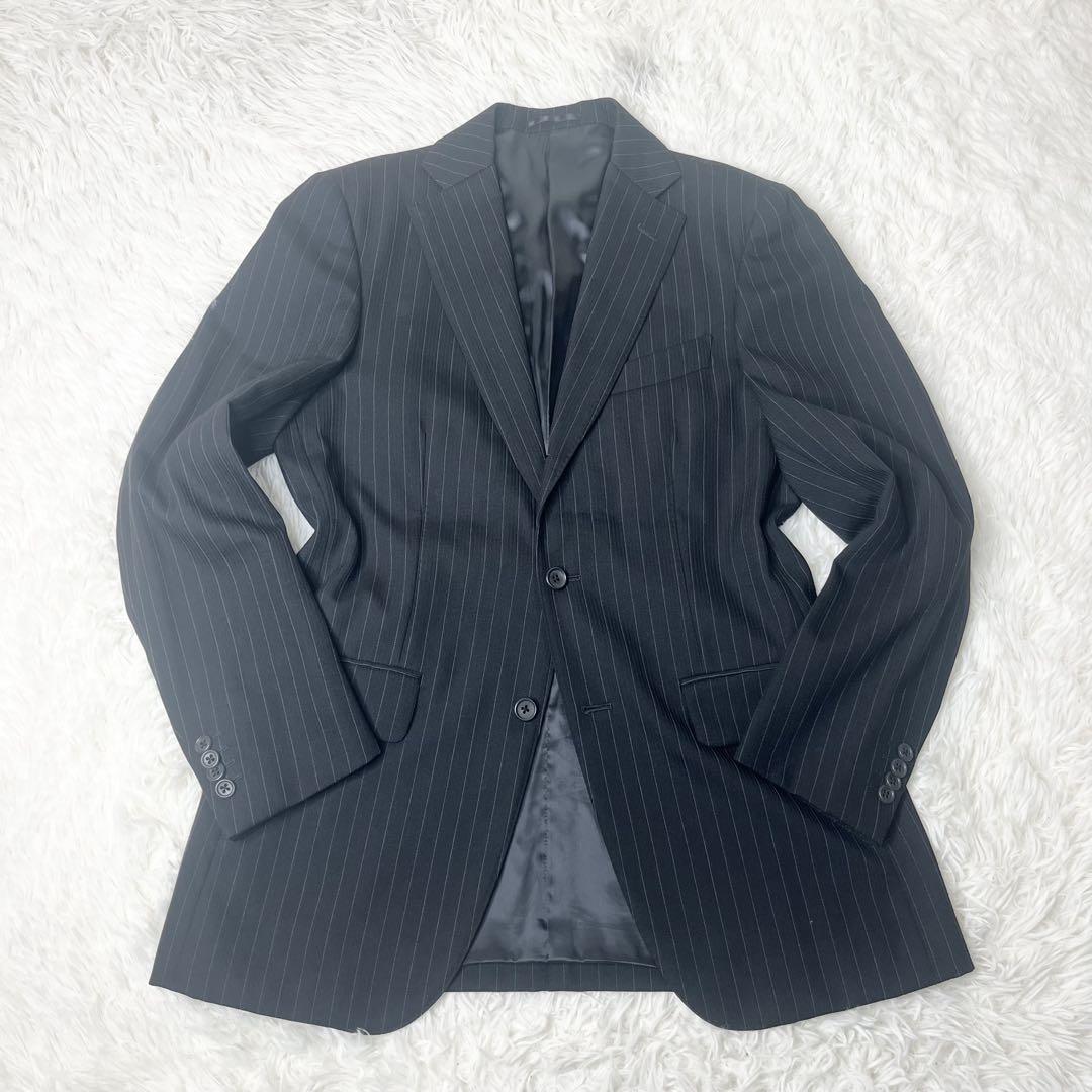 【美品】 ships シップス ストライプ スーツ セットアップ 48 Lサイズ