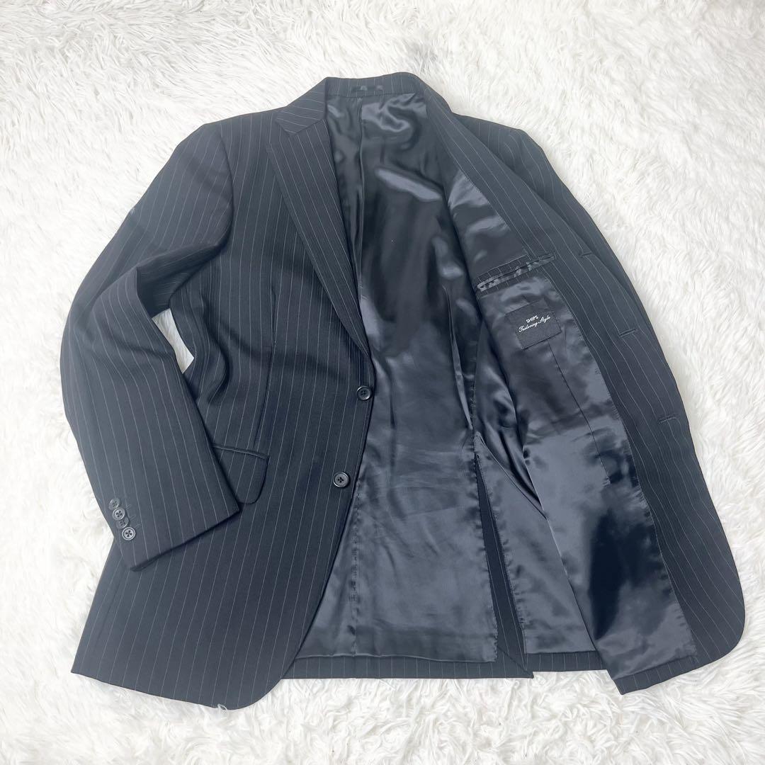 【美品】 ships シップス ストライプ スーツ セットアップ 48 Lサイズ