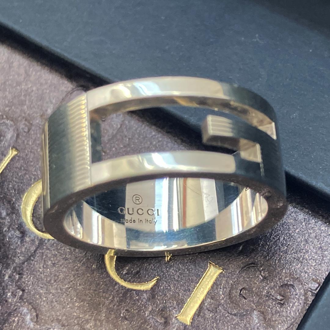 GUCCI グッチ Gロゴ リング silver925 14号 専用ボックス付き GUCCI グッチ Gロゴ リング silver925 14号 専用ボックス付き