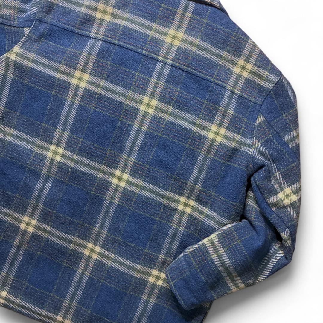 美品 クイックシルバー オンブレチェック ジップアップジャケット キルティング