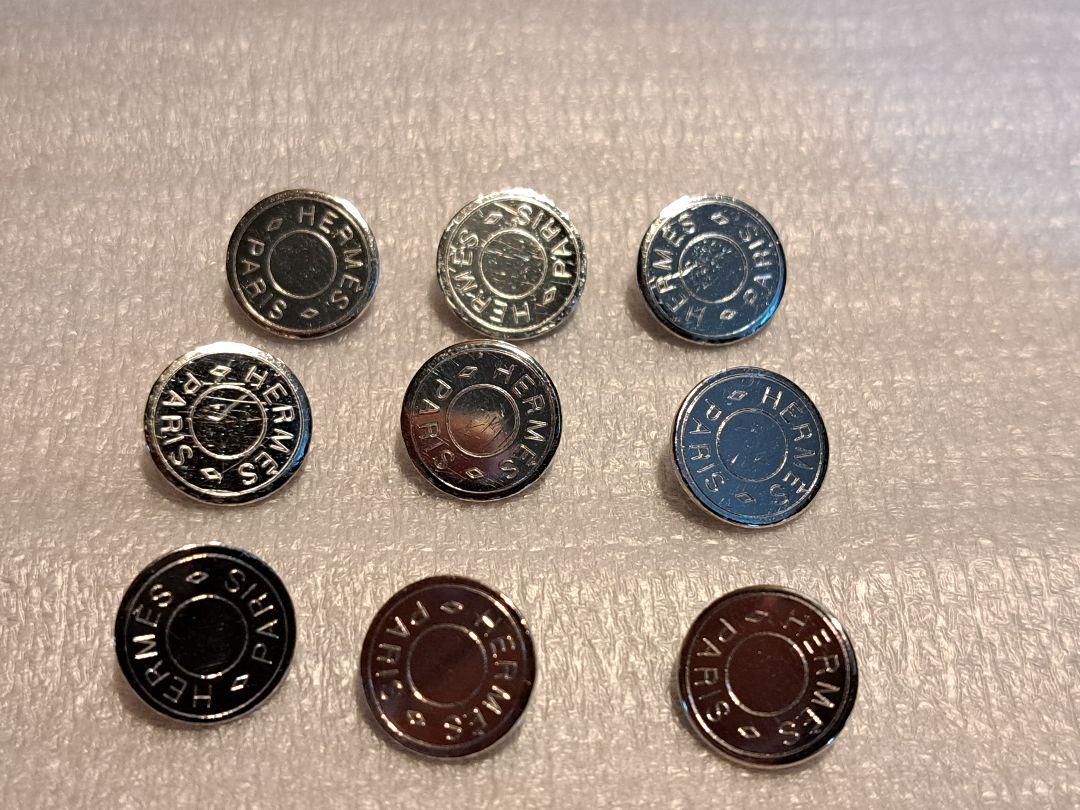 HERMES　エルメス ボタン シルバー　９個セット　1.2cm(バラ売り可)
