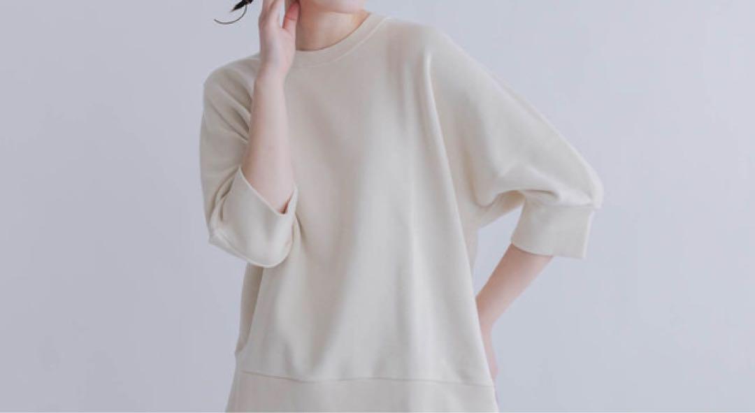 専用★ HAU tops comfort 6分袖スウェット　アイボリー