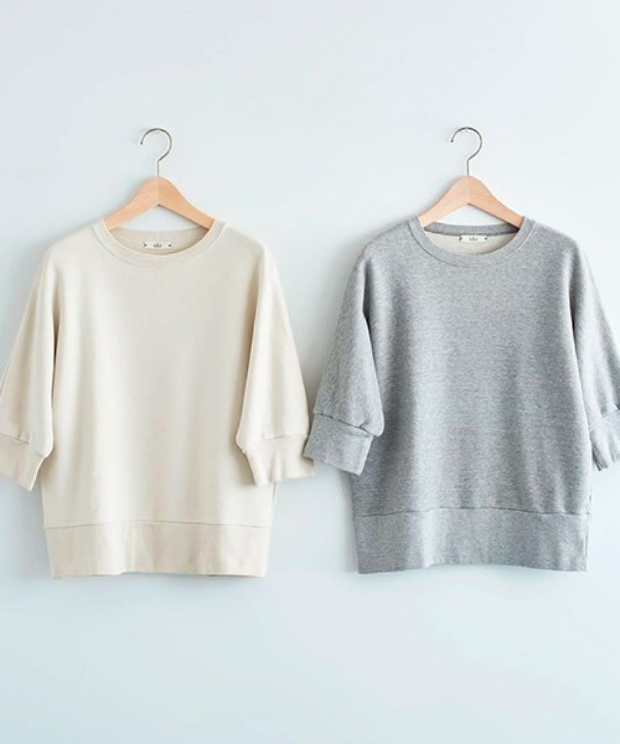 専用★ HAU tops comfort 6分袖スウェット　アイボリー