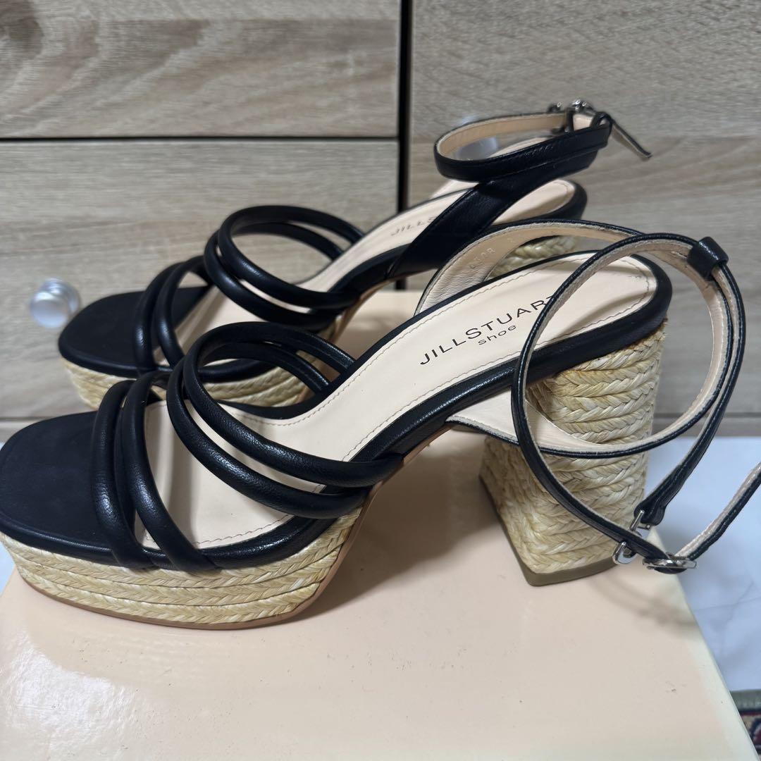 ジルスチュアート シュー JILLSTUART shoe ラフィア風厚底
