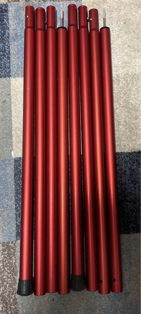 スノーピークウイングポールレッド280cm 2本セット