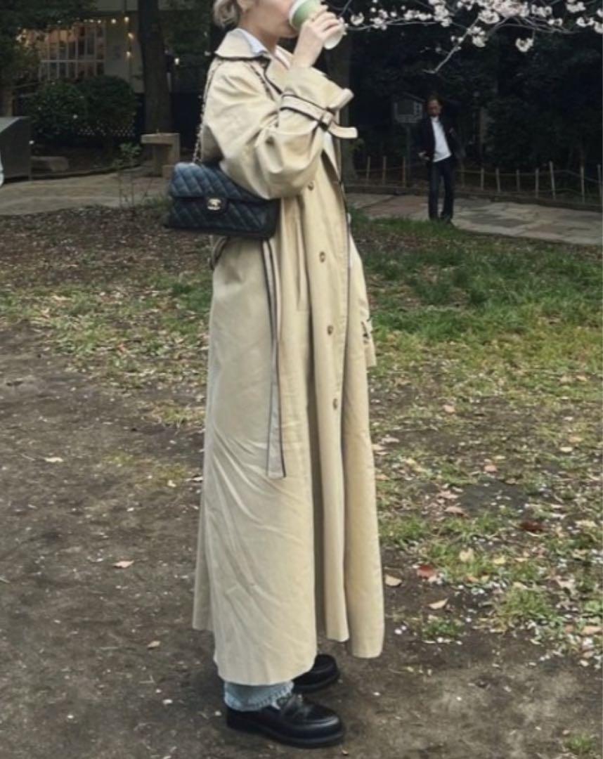 AMAIL トレンチコート Bulky piping trenchcoat