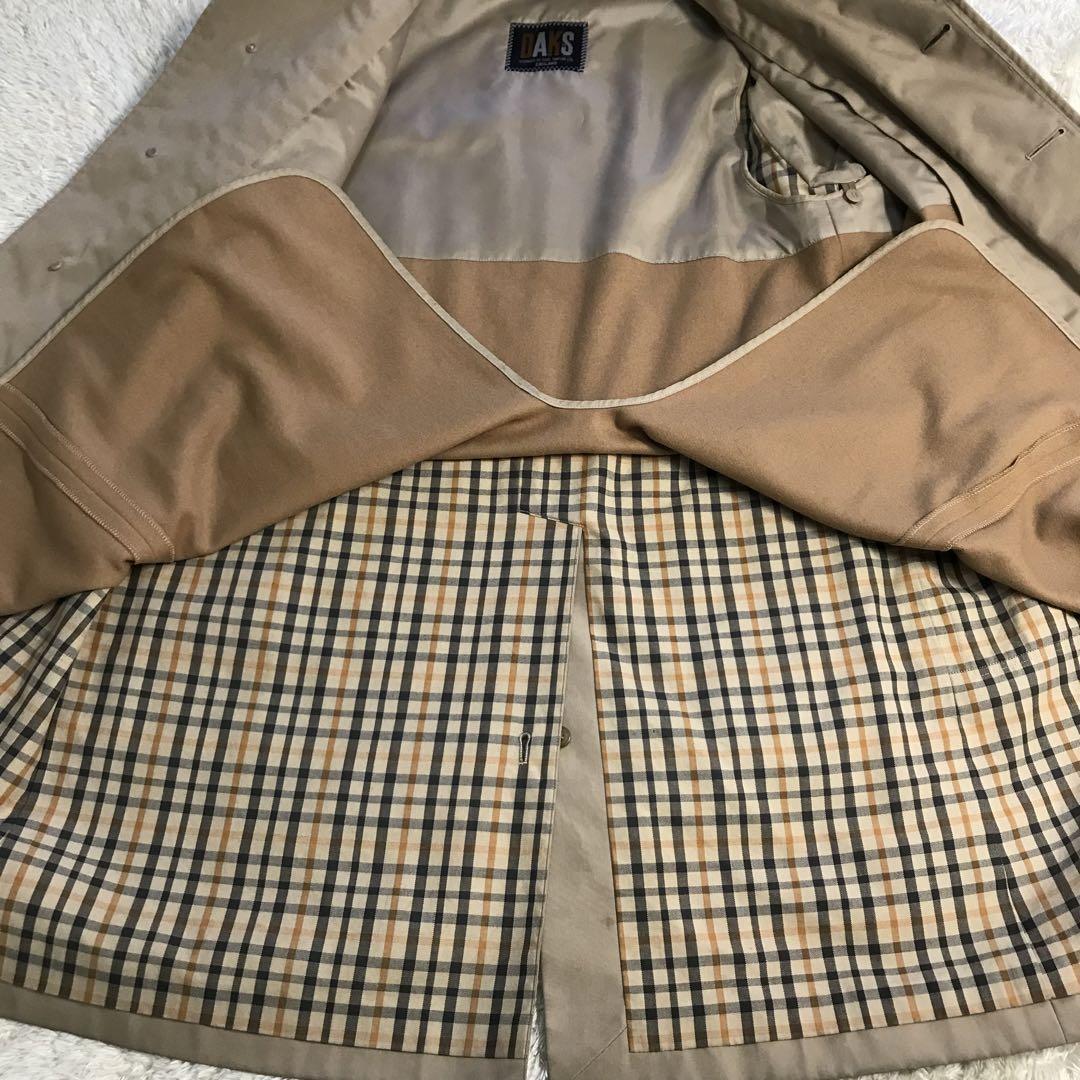 DAKS【ベージュ★Ｌサイズ】ステンカラー コート　ライナー付き メンズ　秋冬