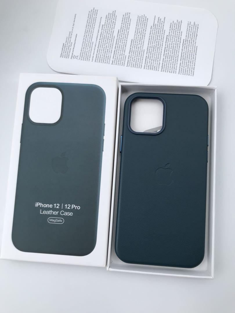 iPhone 12/12Pro レザーケース純正バルティックブルー未使用