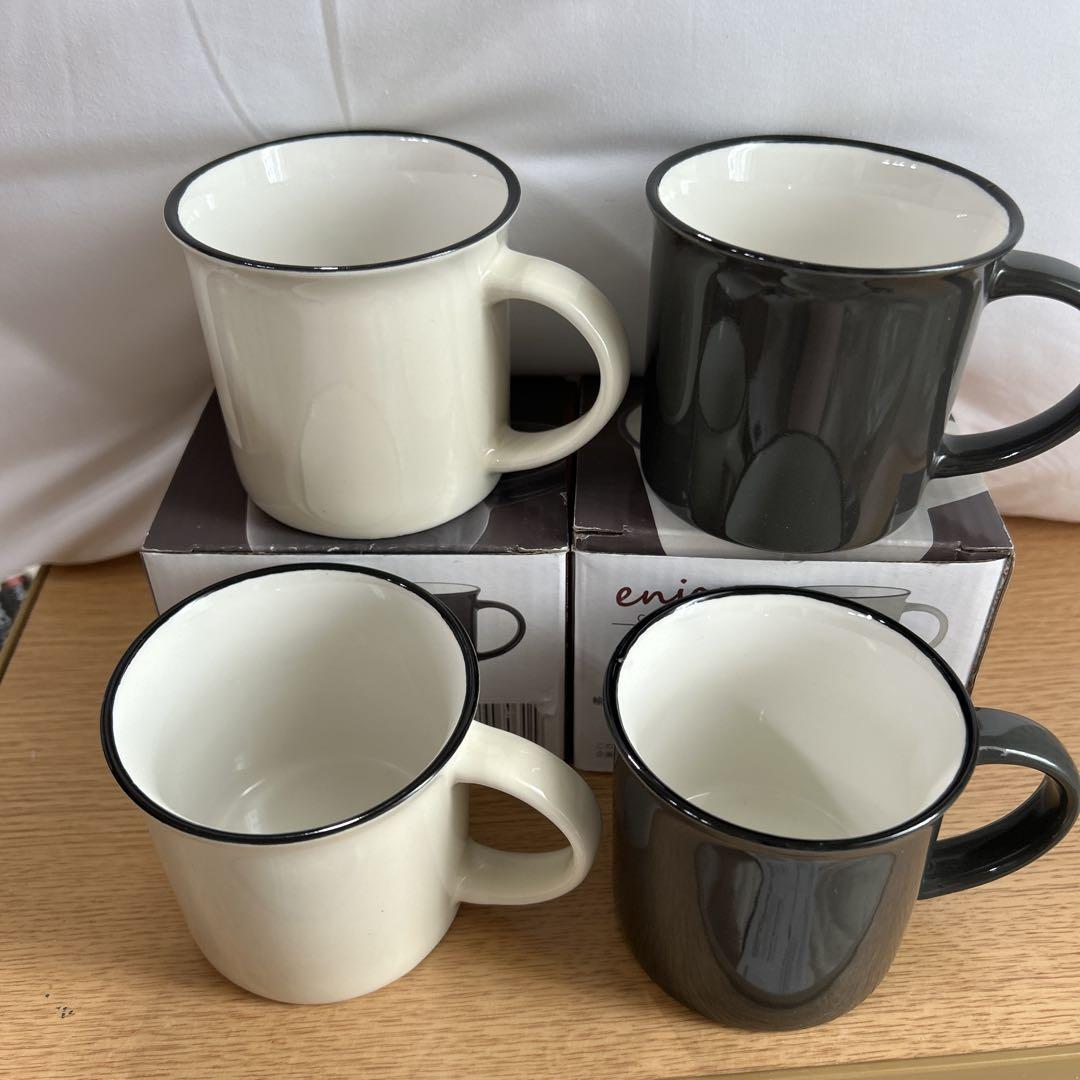 enjoyコーヒーカップ210ｍｌマグカップ色違い4個