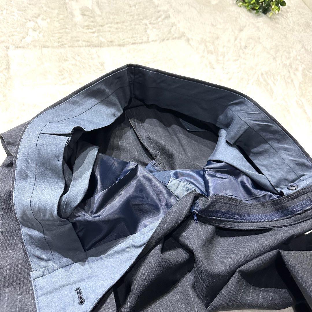 【極美品】Burberry ダークネイビー ストライプ ダブル スーツ A5