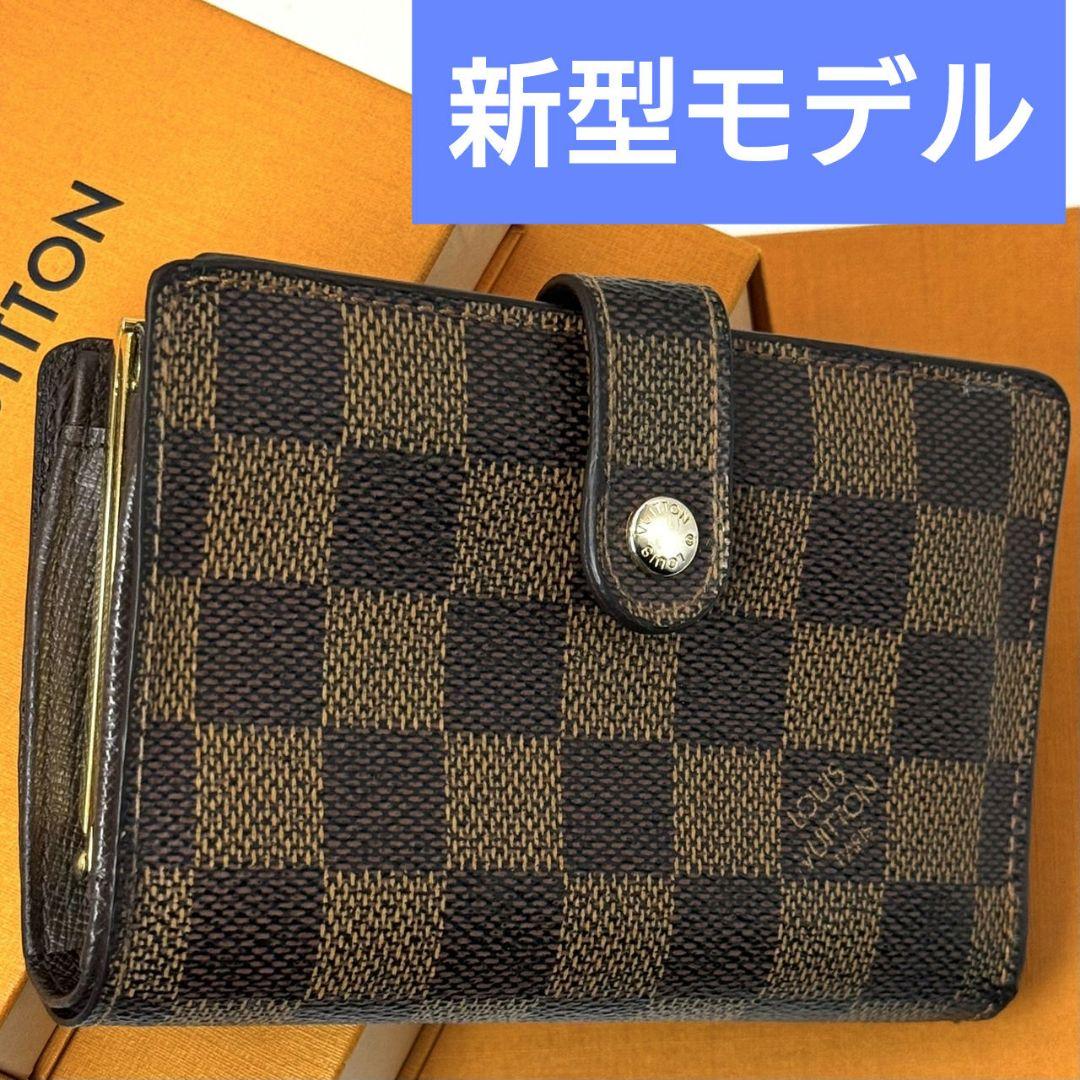 良品 ルイヴィトン ダミエ エベヌ ポルトフォイユ ヴィエノワ 財布 がま口