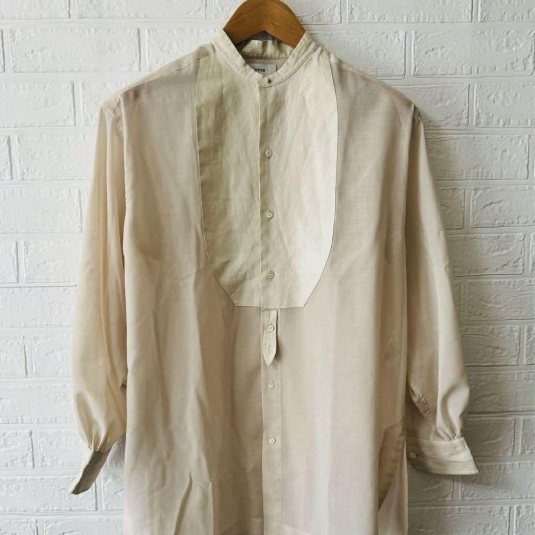 極美品 HYKE ハイク ベージュ リネン 麻 シャツ ブラウス
