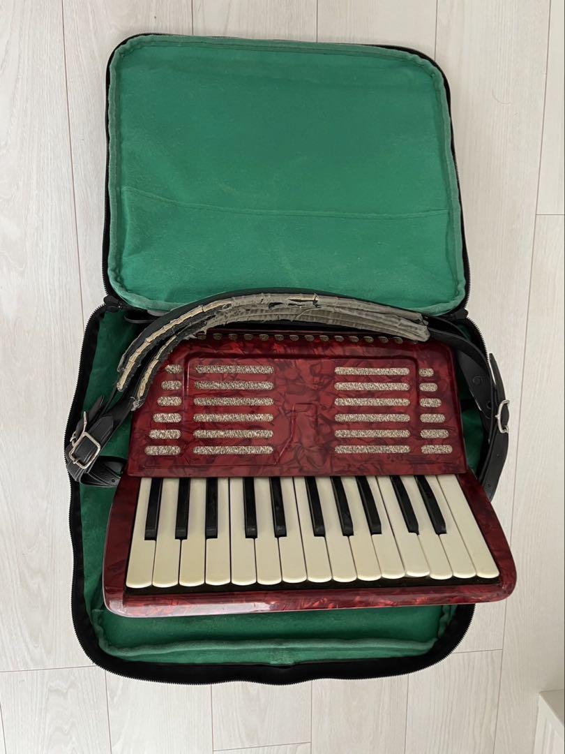 廃盤　YAMAHA アコーディオン　YA-12 グリーン　動作確認済み 希少・動作品】YAMAHA アコーディオン YA-12（25鍵） - メルカリ