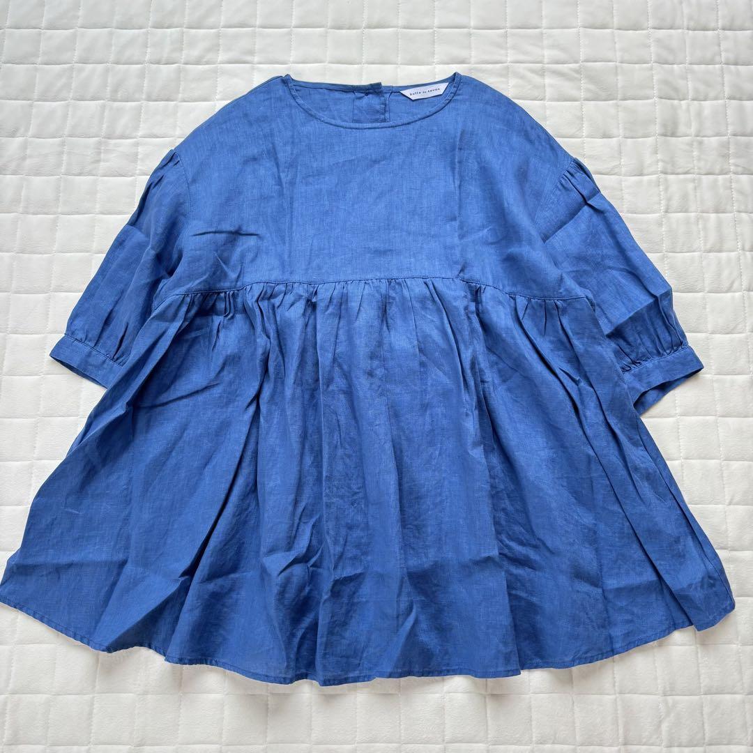 美品！bulle de savon ビュルデサボン60リネン　チュニックブラウス