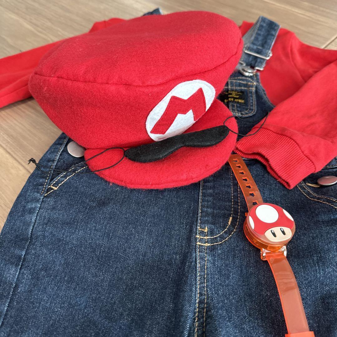 マリオ ルイージ 80 100 帽子 ひげ オーバーオール トレーナー バンド