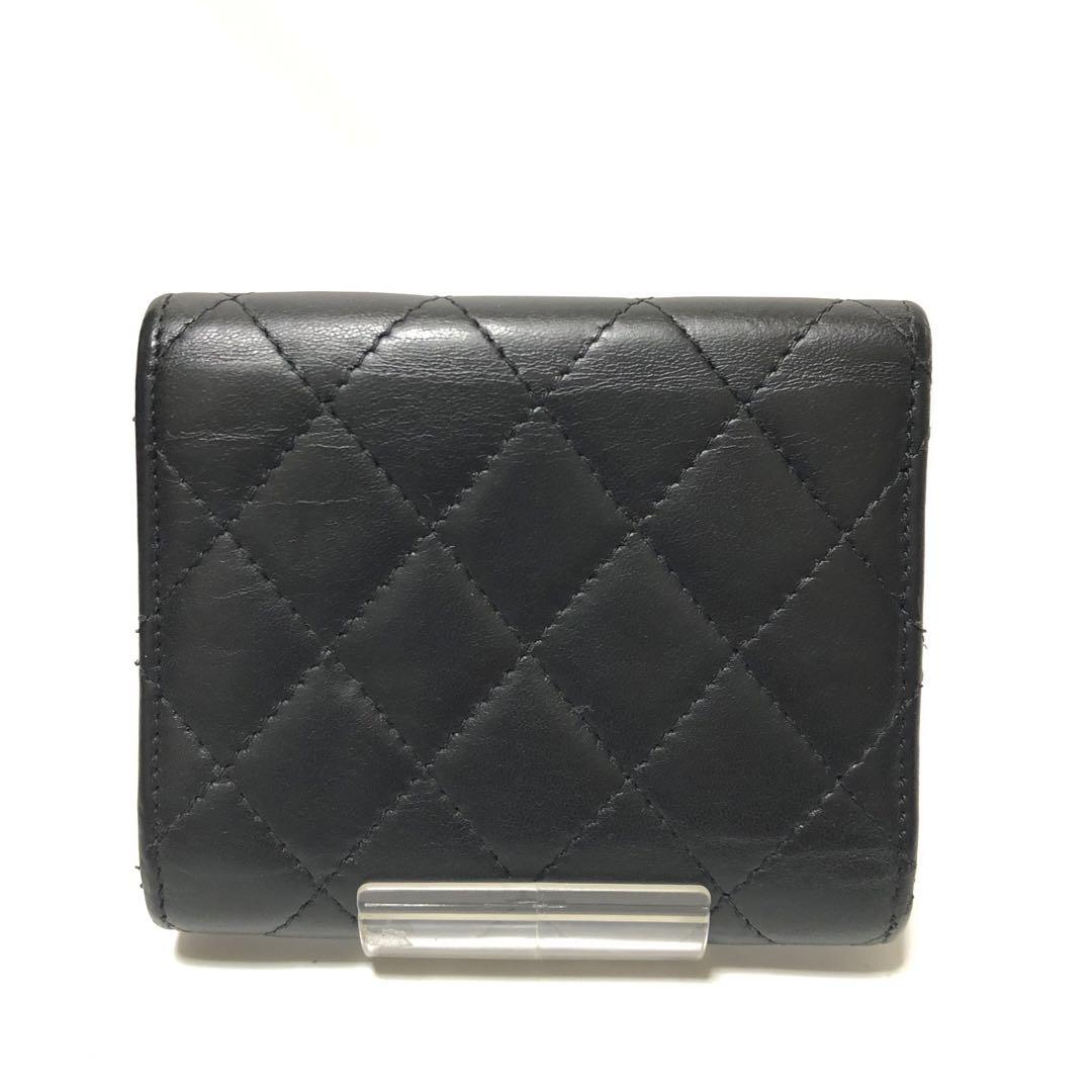 美品】CHANEL シャネル マトラッセ 三つ折り財布 ジップ