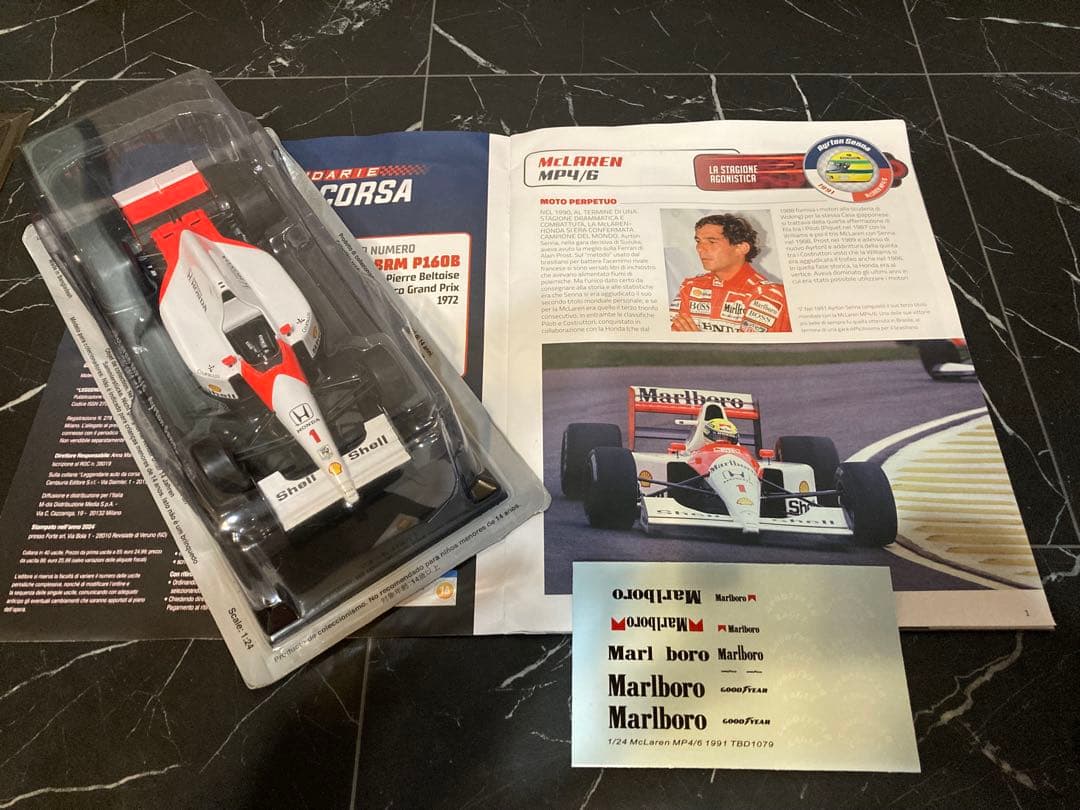 ラスト1 台マルボロデカールセット ビッグスケールF1コレクション MP4/6 ラスト1 台マルボロデカールセット ビッグスケールF1コレクション MP4/6