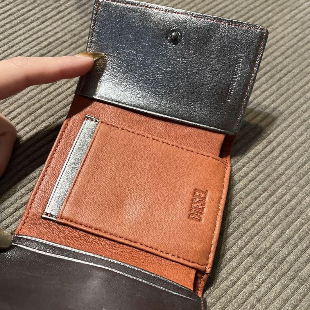 DIESEL ブラウン 三つ折り財布