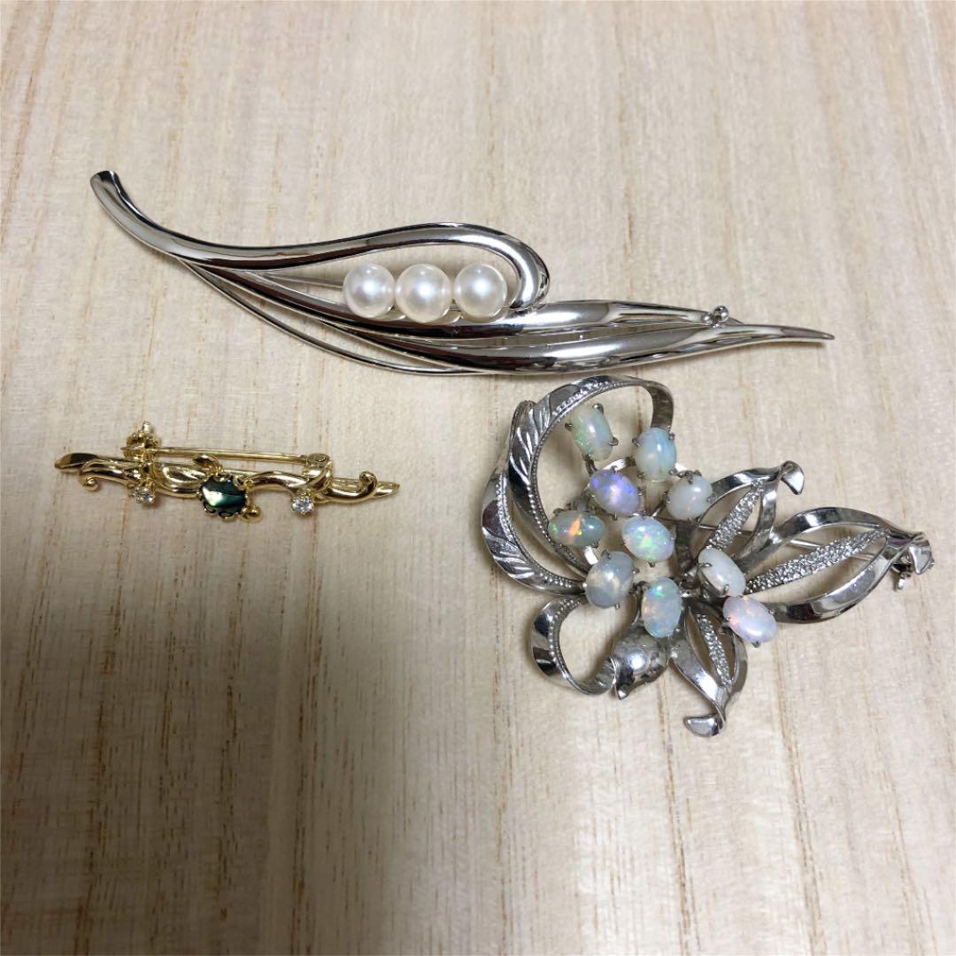 9796円 【国際ブランド】 真珠ペンダント 天然石 オパールブローチ まとめ