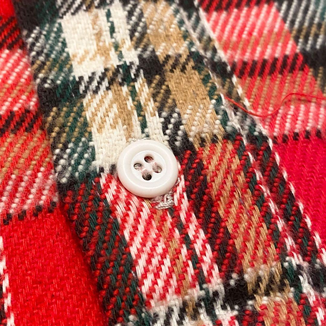 ビッグサイズ！ 60s VINTAGE フランネルシャツ 皿ボタン アメカジ