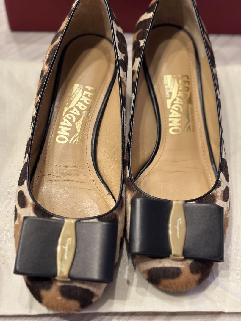 【Ferragamo】フェラガモ パンプス レオパード/豹柄