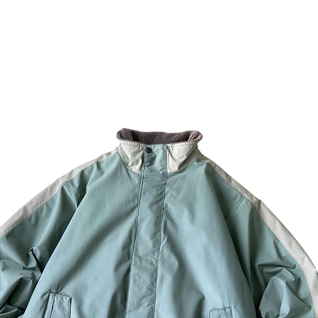 90s LANDS END ナイロン ボア フリース ジャケット