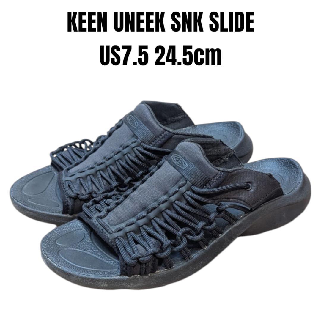 KEEN キーン ユニーク スニーク スライド 24.5cm ブラック