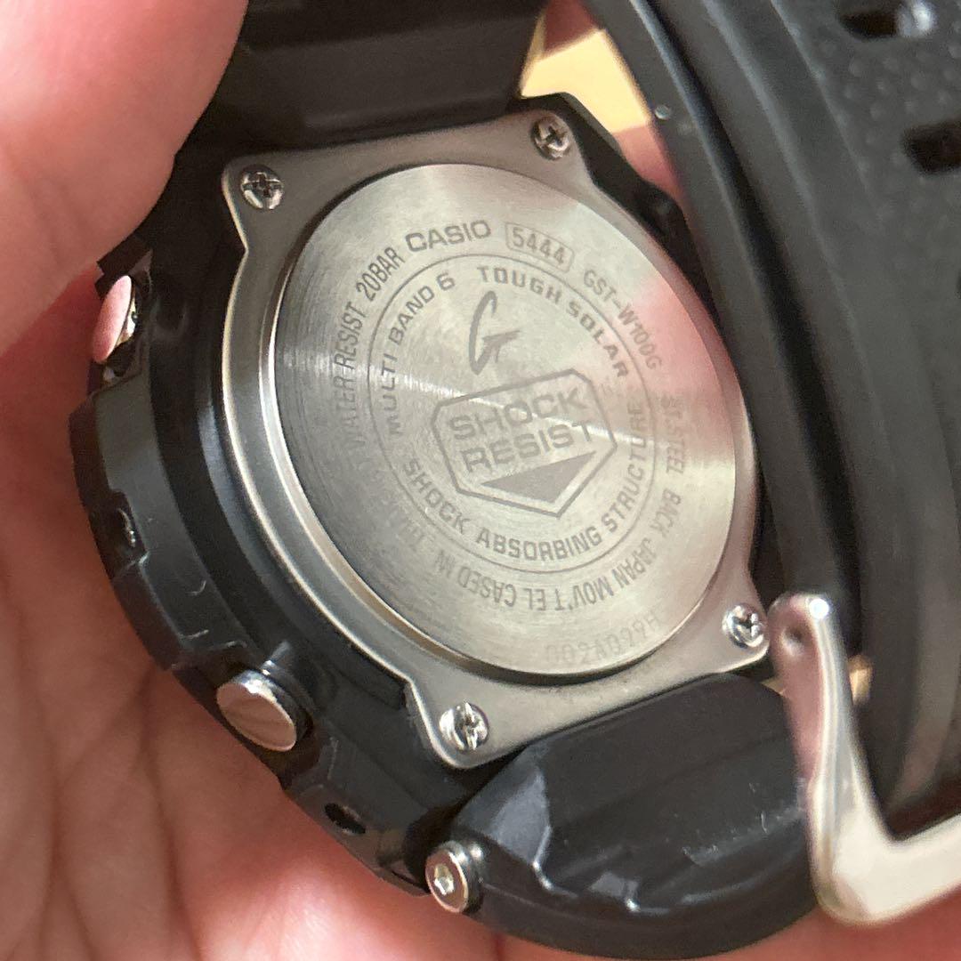 【G-SHOCK】　GST-W100G ブラック　稼動品