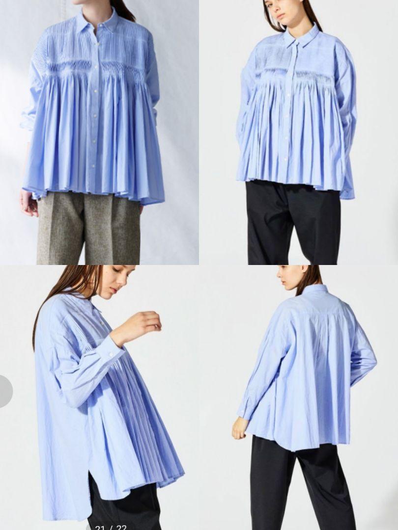 専用✨mizuiroind　ミズイロインド ピンタックシャツ　チュニックブラウス